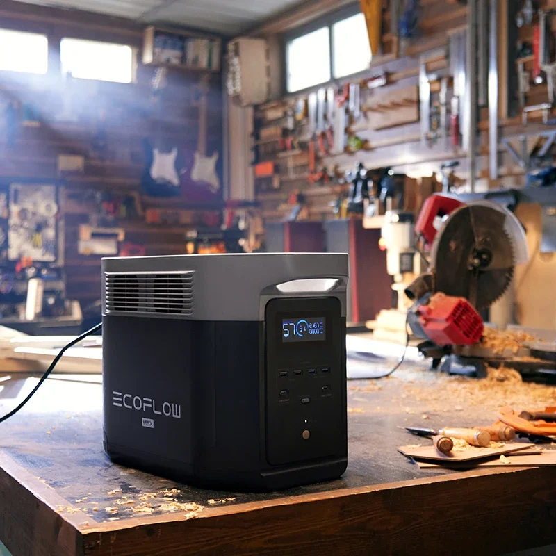 DELTA2 Max 2400 W Tragbare Station Notfall Backup Solar Panel Generator Lifepo4 Batterie Taschenlampe Hause Outdoor Camping RV