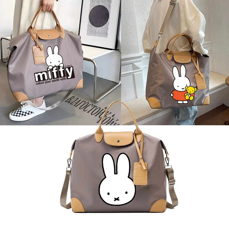 

Miffys Woman Shoulder Bag Cute Cartoon Travel Bag Waterproof Gym Sport Bags Female Kawaii Fitness Handbag Portable Storage Bags