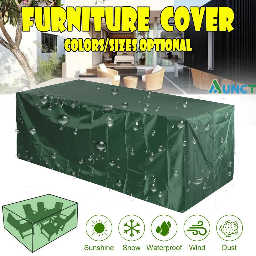 

17 Sizes Waterproof Outdoor Patio Garden Furniture Covers 210D Rain Snow Chair covers Sofa Table Chair Dust Proof Cover Green