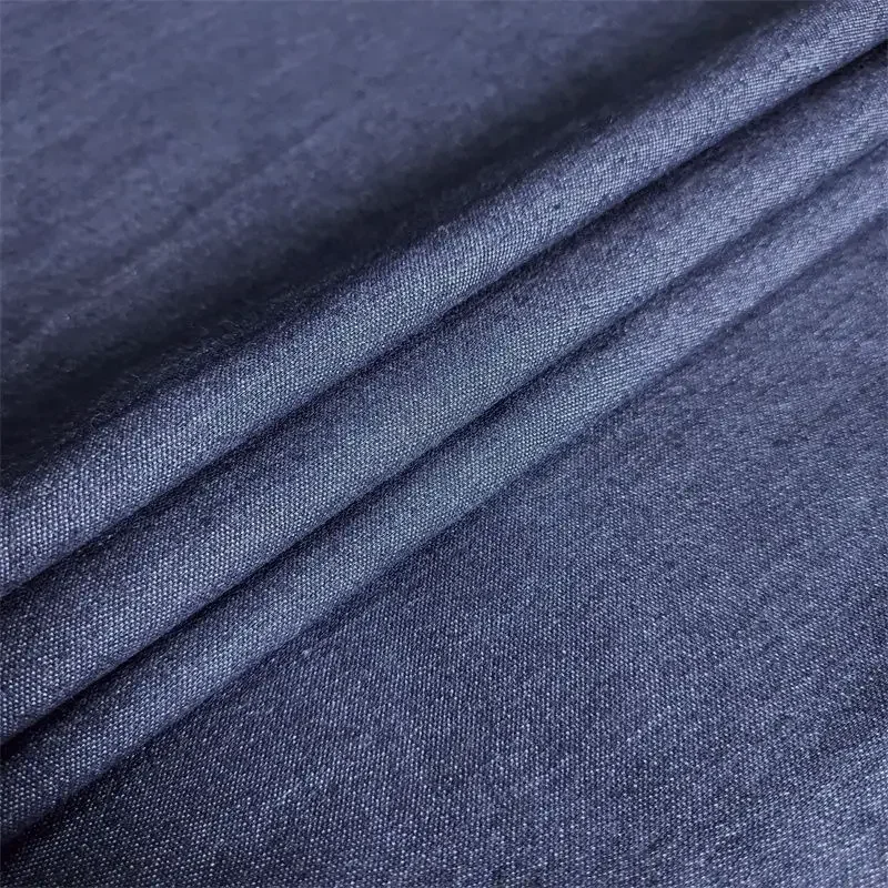 Washed Pure Cotton Denim Fabric High Quality By Meter for Skirts Clothes Sewing Plain Pants Jeans Textile Comfortable Breathable