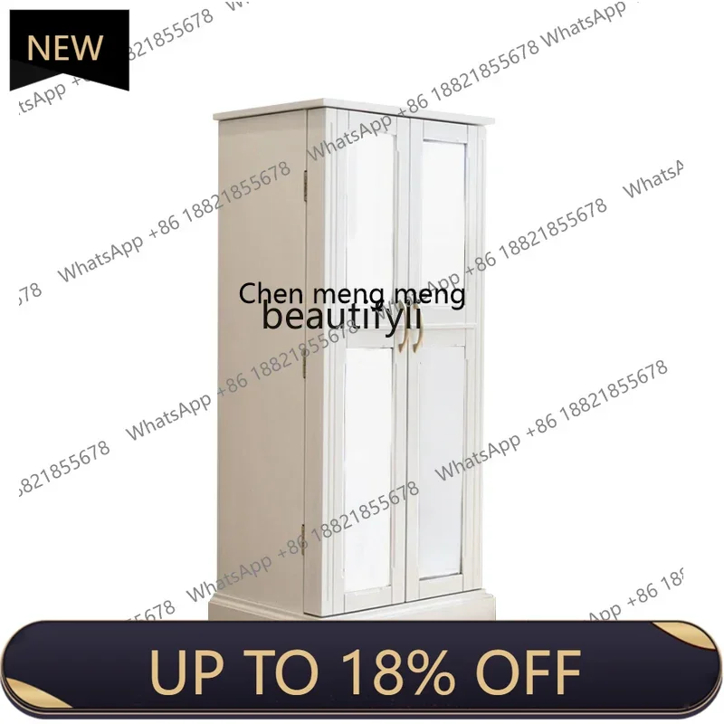 

P178 Simple Nordic Style with Mirror Bedroom and Household Jewelry Wardrobe Seven Buckets Cabinet Light Luxury Solid Wood