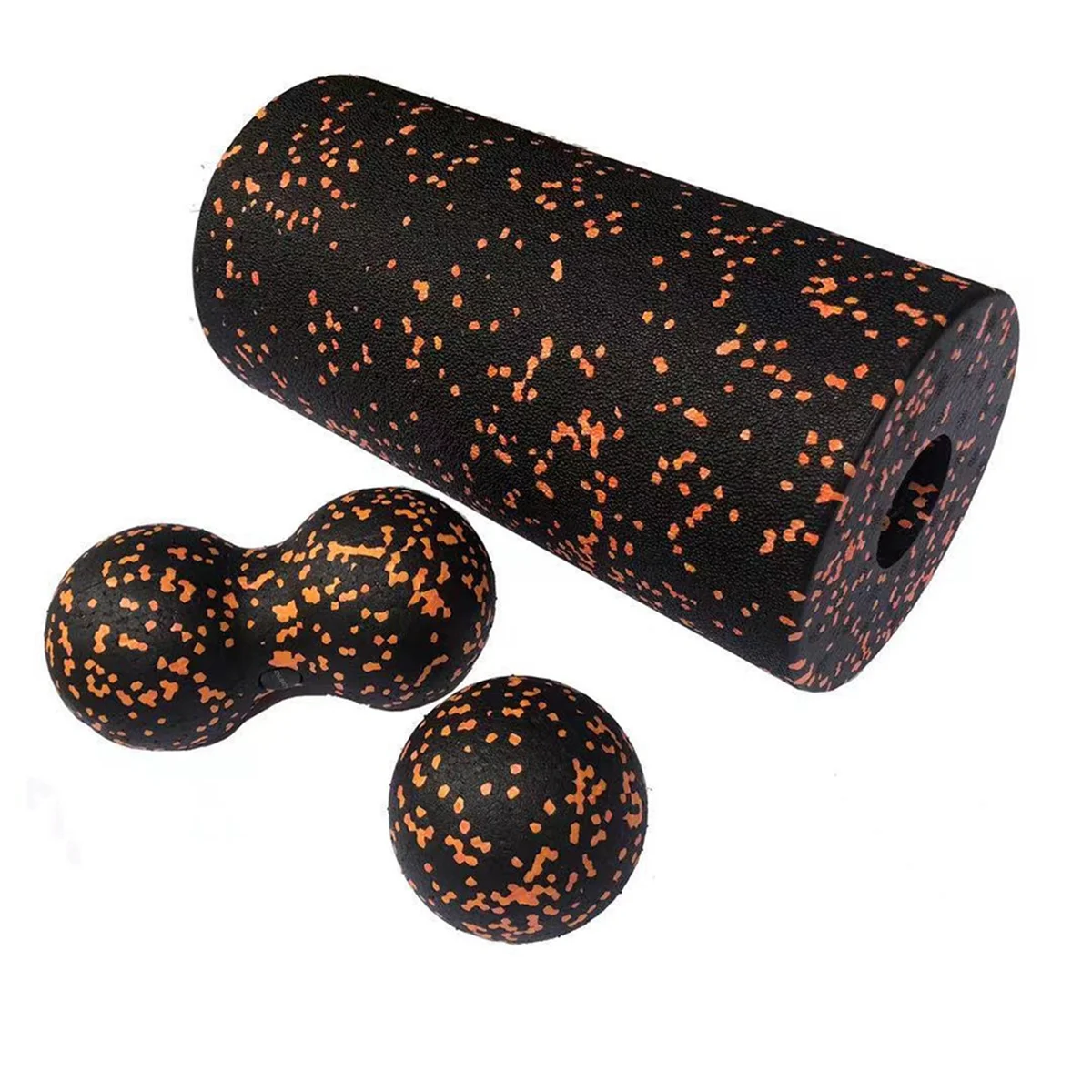 3PCS Yoga Roller Massage Peanut Ball Set EPP Fitness Foam Column for Back Pain Deep Tissue Stretching Muscle Relax--D