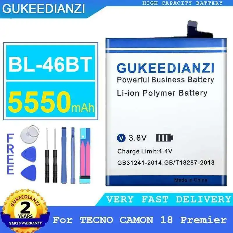 

5550Mah BL-46BT Mobile Phone Battery High-Efficiency High Performance For Tecno Camon 18 Premier
