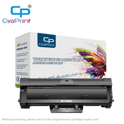 Картридж с тонером Civoprint new hp 106A W1106A W1106 1106a, совместимый с HP Laser MFP 135a 135w 137fnw Laser 107a 107w 1,5 K страниц