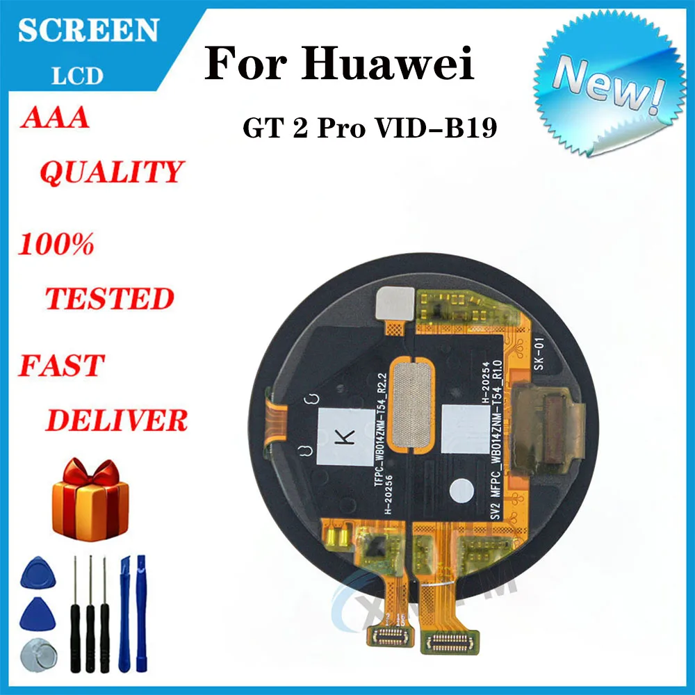 For Huawei GT 2 Pro VID-B19 46 mm LCD Screen Display Touch Panel Digitizer + Tools Replacement And Repair Parts