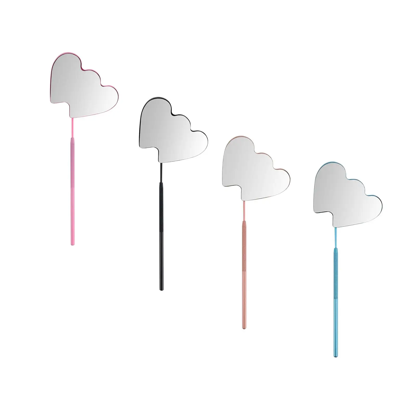 ขนตาเครื่องมือยาว Professional แบบพกพาอุปกรณ์แต่งหน้า AntiSlip Handle กระจกตรวจสอบ Grafting Eyelash เครื่องมือ