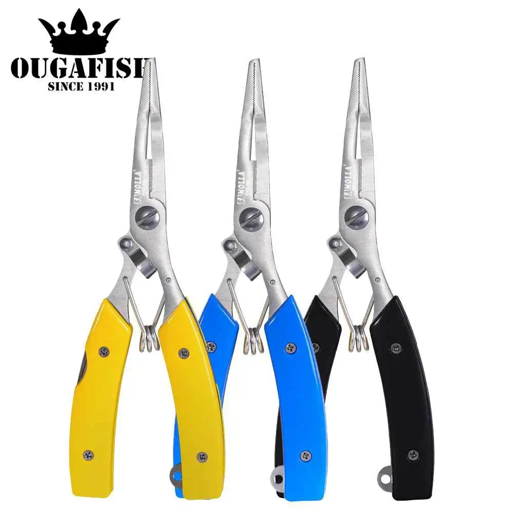 New Multifunctional Fishing Pliers 420 Stainless Steel Lengthen Body Tackle Gear Scissors Line Cutter Hook Remover Fishing Tools