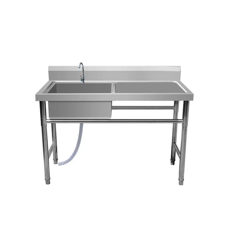 Double-Slot Single Sink Three-Slot Washing Basin Kitchen with Platform  Restaurant