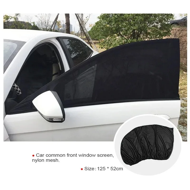 Universal For SUV Car Sunshade Curtains Side Window Shades Curtains Protection Repellent Mosquito Mesh Net Sunshade Auto