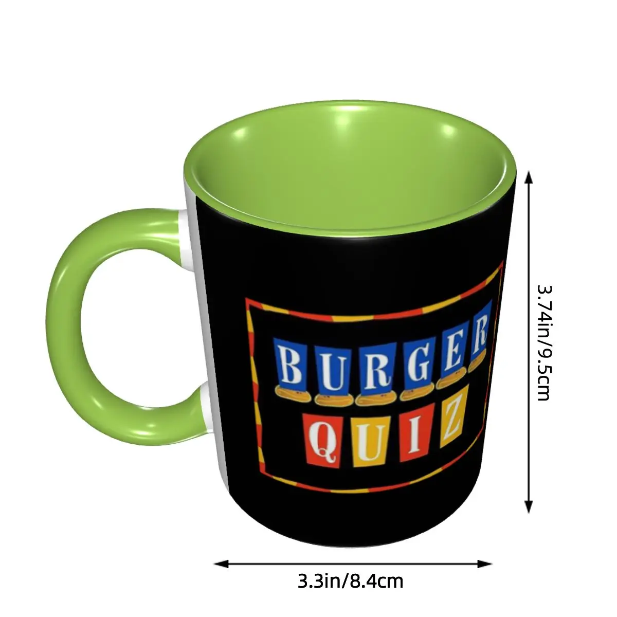 Burger Quiz New Logo Mug Funny Ceramic Coffee Cups Tea Mugs Milk Cup Drinkware Gifts for Woman Man