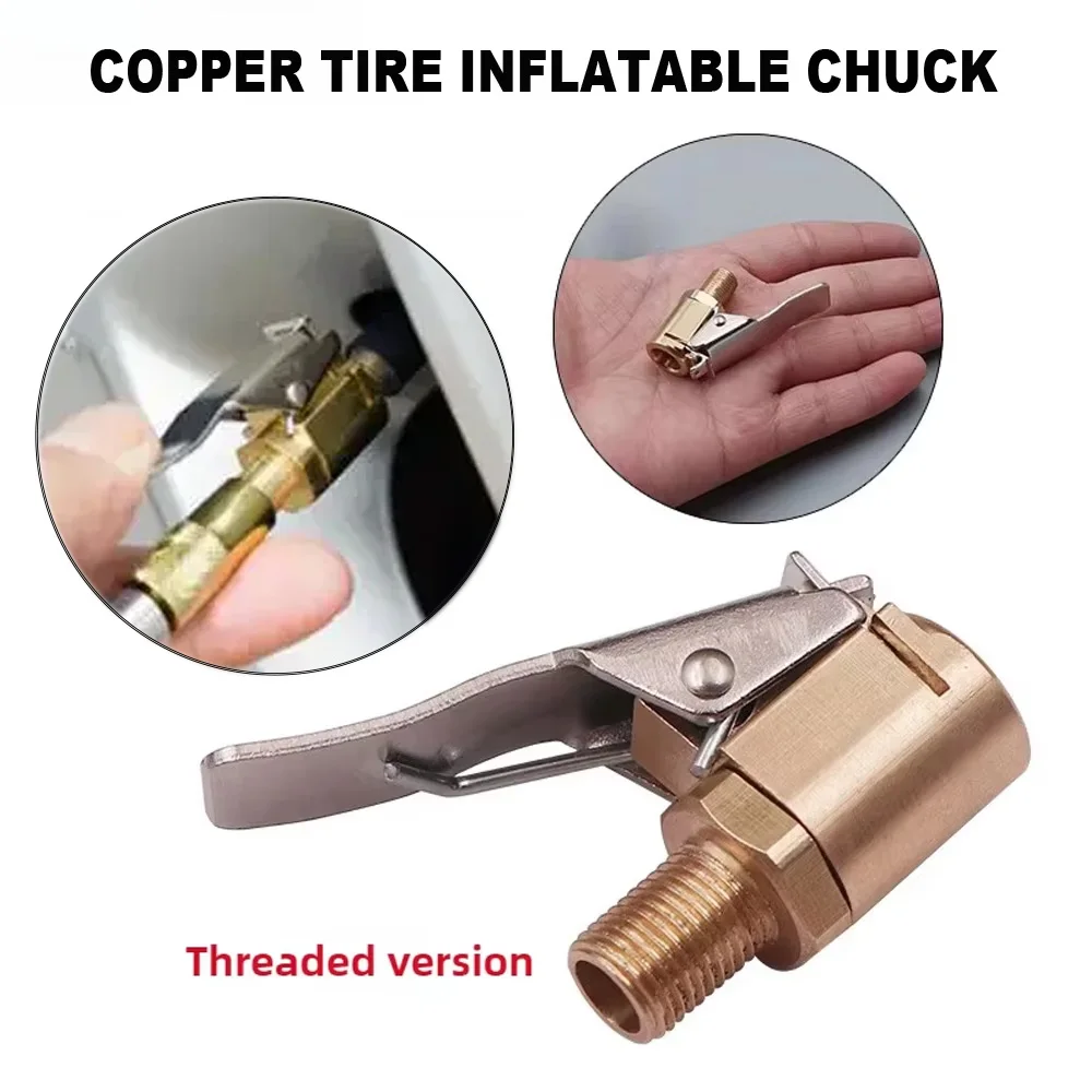 

Car Air Pump Thread Nozzle Adapter Tyre Wheel Tire Air Chuck Inflator Pump Valve Clip Clamp Connector Adapter Car Accessories