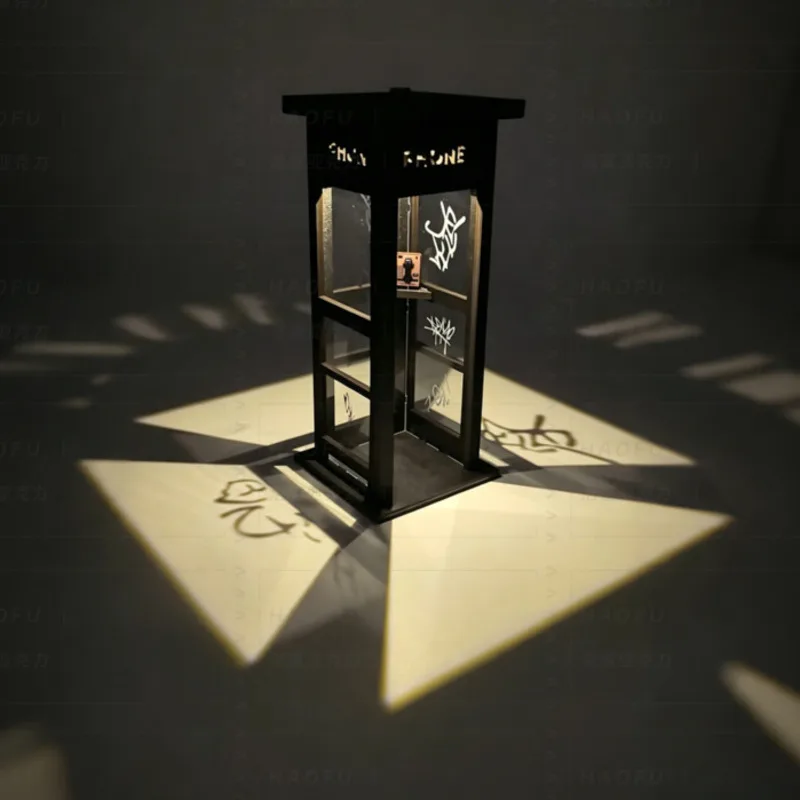 LED Warm Light British Phone, Booth Night Light Table Lamp, Bedroom Bar Desktop Ornament Handheld, Star Atmosphere Decor Gift