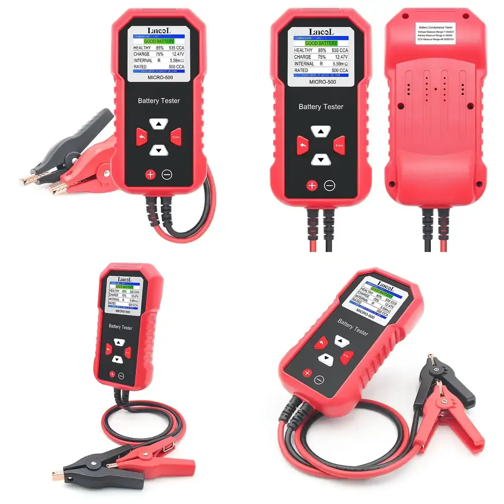 

Micro-500 LansL Car Battery Tester for 12V 24V Automotive Battery with CCA 40-3000 and Capacity 3Ah-360Ah for