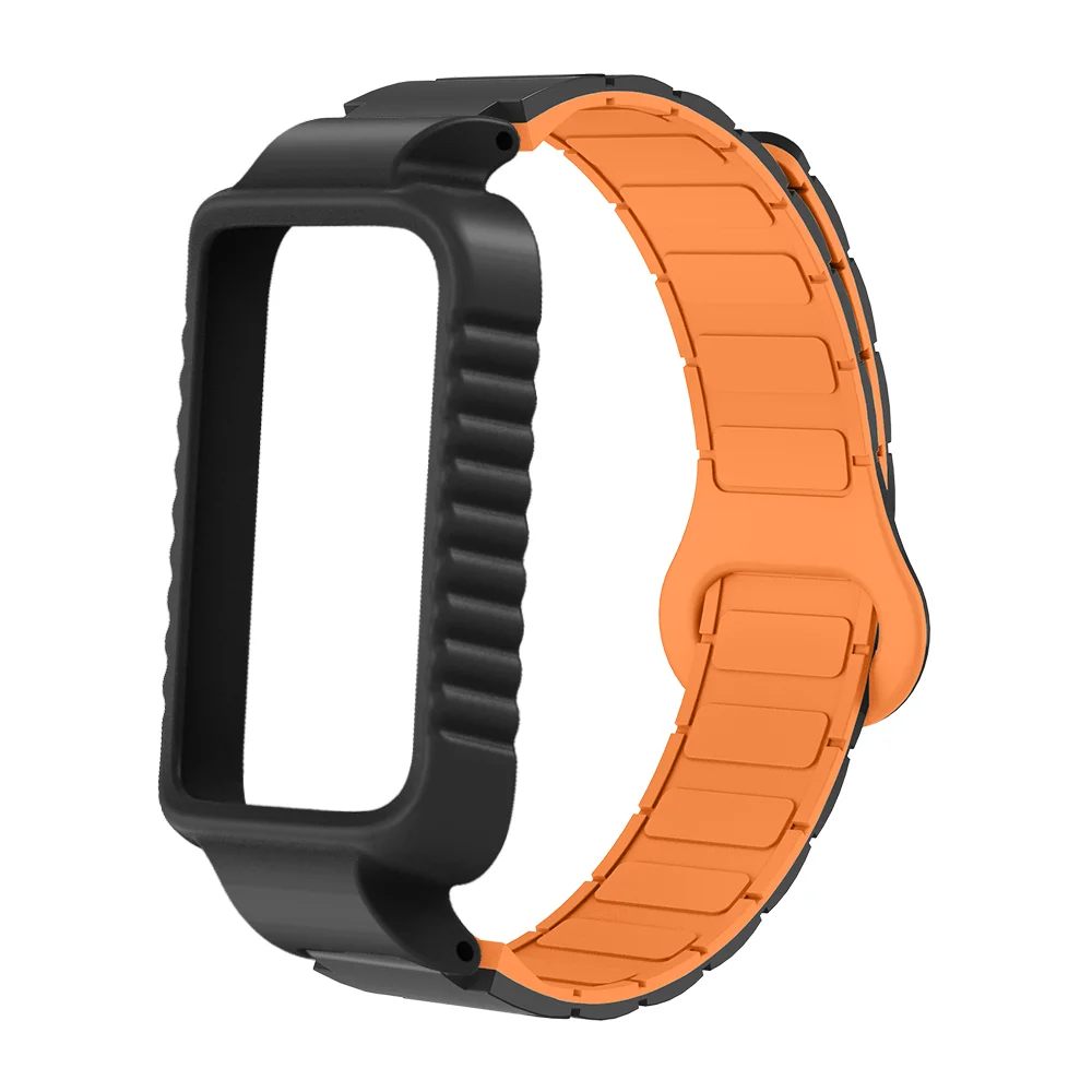 

12mm Magnetic Watch Strap Protective Case For Honor 9 Armor Style Stable Buckle Quick Release Waterproof Silicone Band Unisex