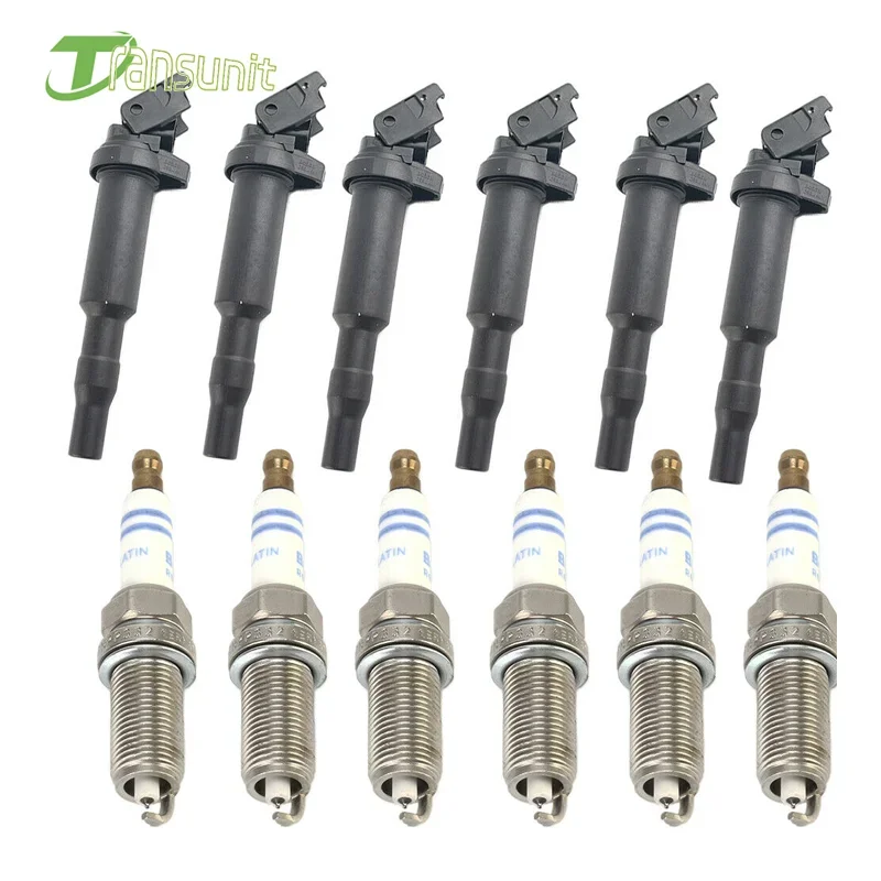 

12138647689 12138616153 OEM 6PCS Kit Ignition Coils & 6PCS Spark Plugs Set Suit For BMW 3 5 Series x3 x5 z4