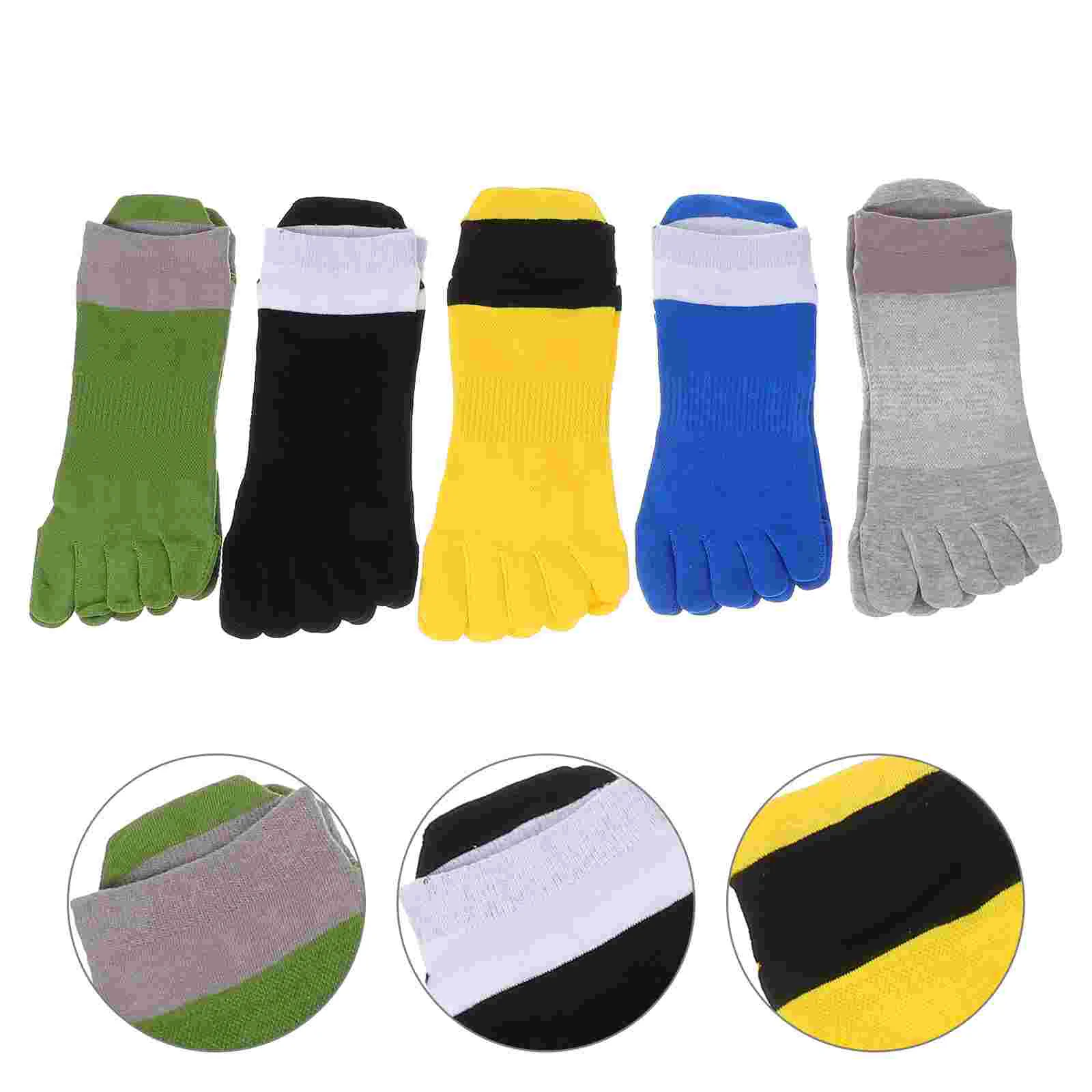 Five Toe Socks Versatile for Men Sports Separated-toes Cotton Skin-friendly Creative