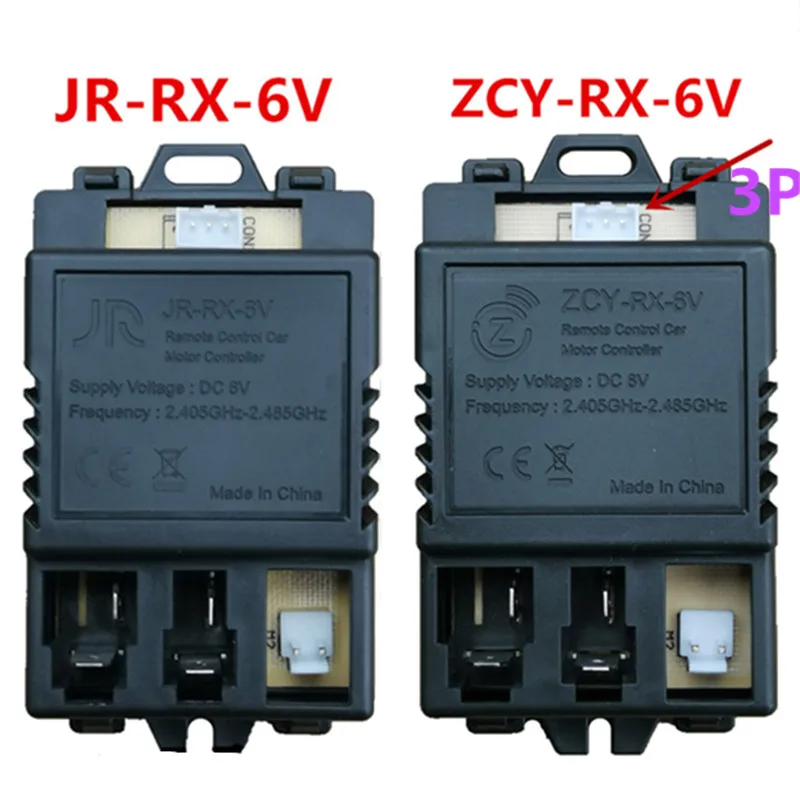 JR-RX-6V ZCY-RX-6V 3 1080p子供駆動ride車リモコンと受信機子供電動おもちゃの車の交換部品