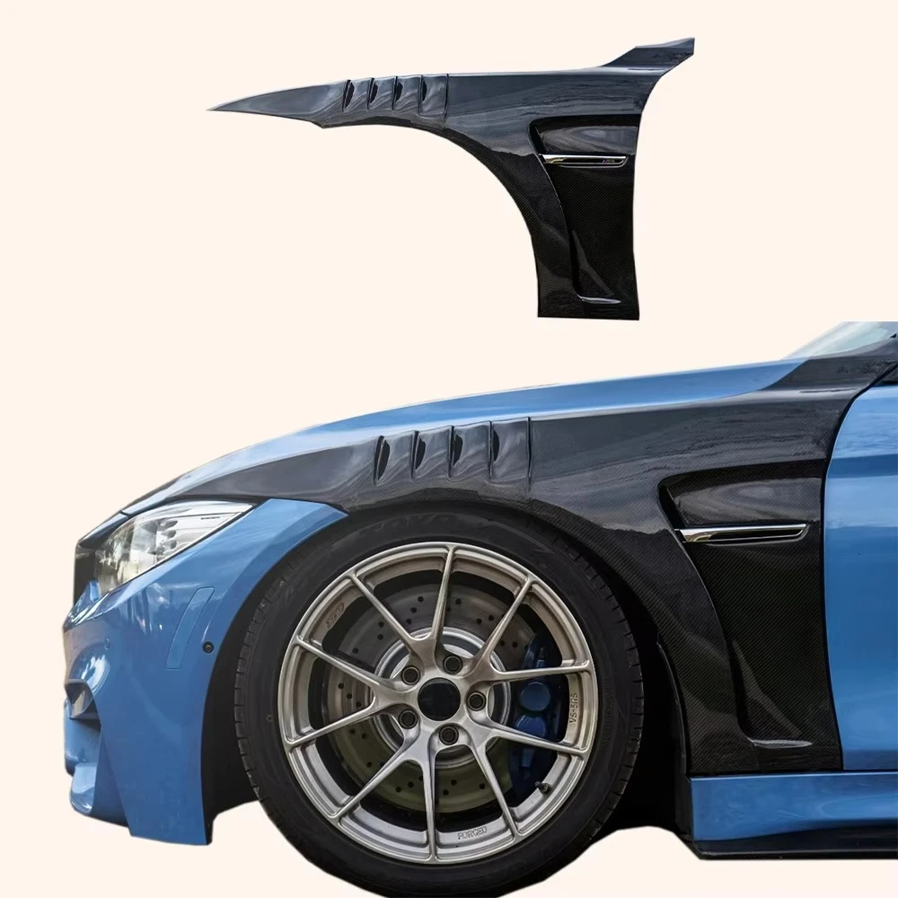 For M3 F80 4D Sedan Saloon 2014-18 KZ Style Vented Dry Carbon Front Fender