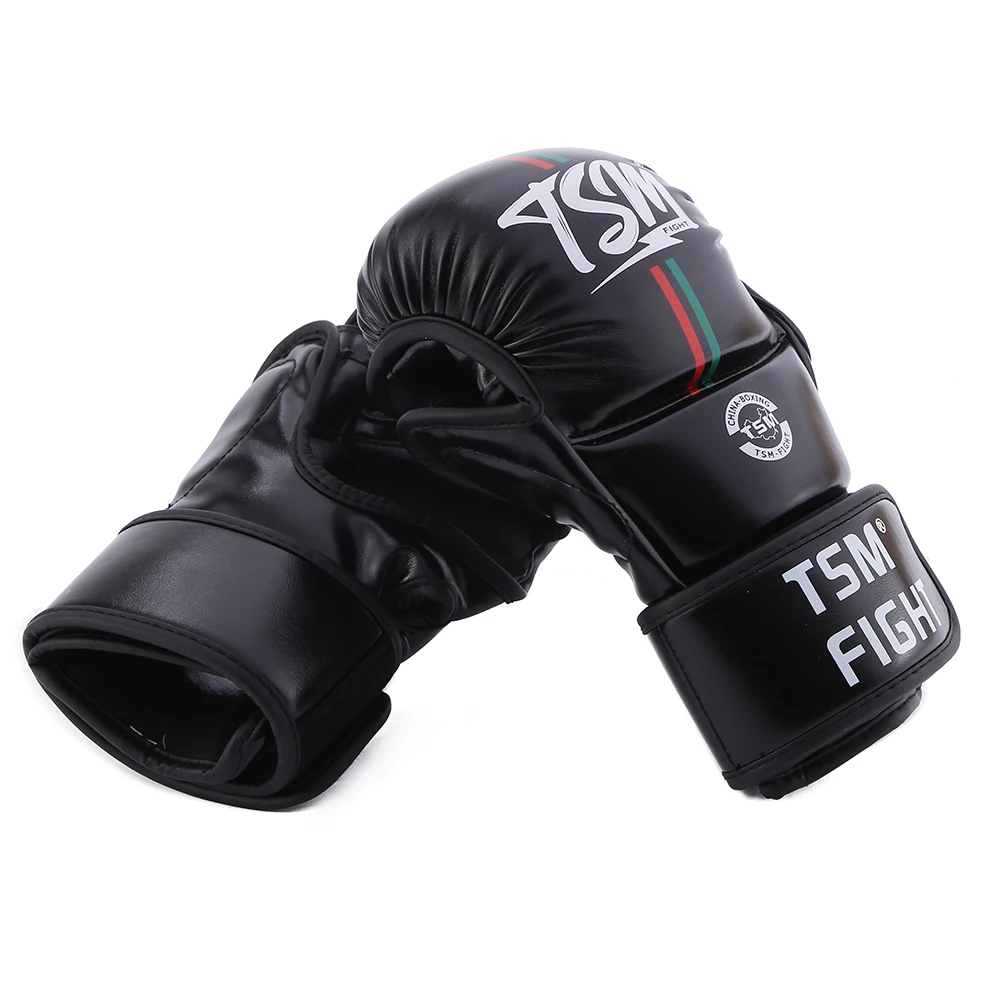 TSM Half-finger Boxing Gloves MMA Gloves Sandboxing Muay Thai Boxing Fight Training Punching Punching Bag Match Thickened