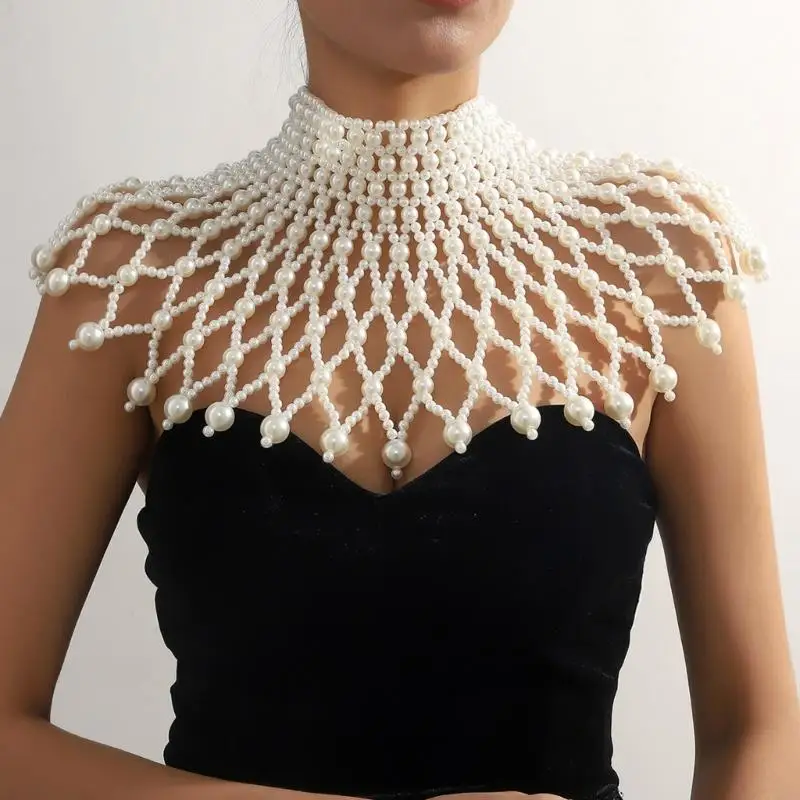 HX6F Graceful Pearls Chain Chain Chain Chain Colar Photo