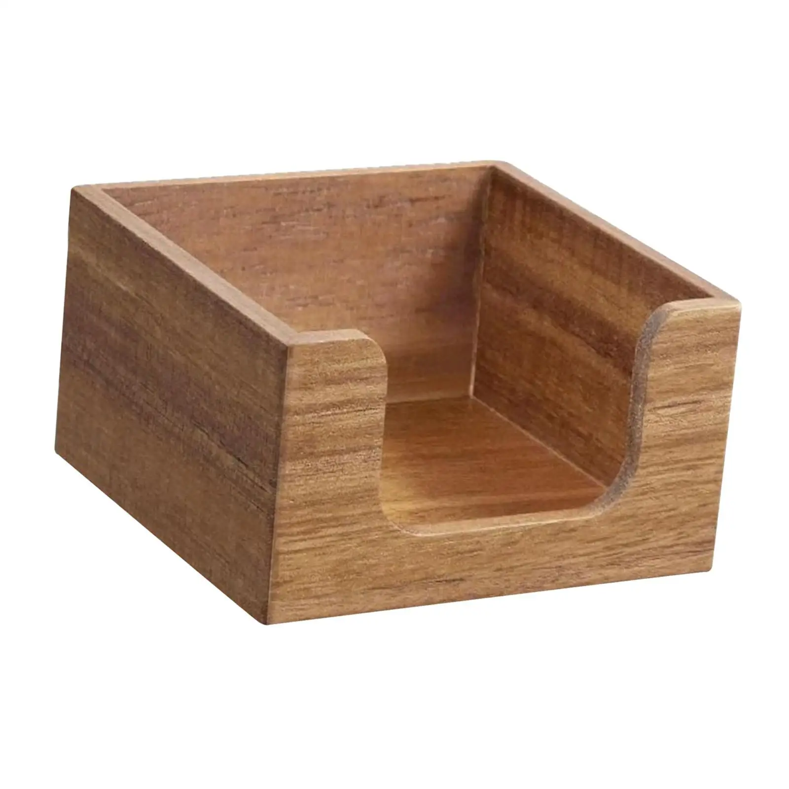 Sticky Note Holder Modern Storage Box Wooden for Desk Supplies