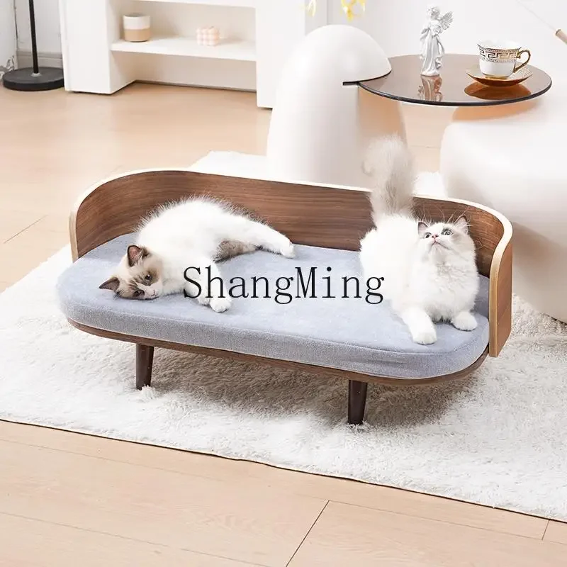 ZZJ solid wood dog bed pet sofa cat kennel medium and small dog removable and washable four-season high-value pet bed