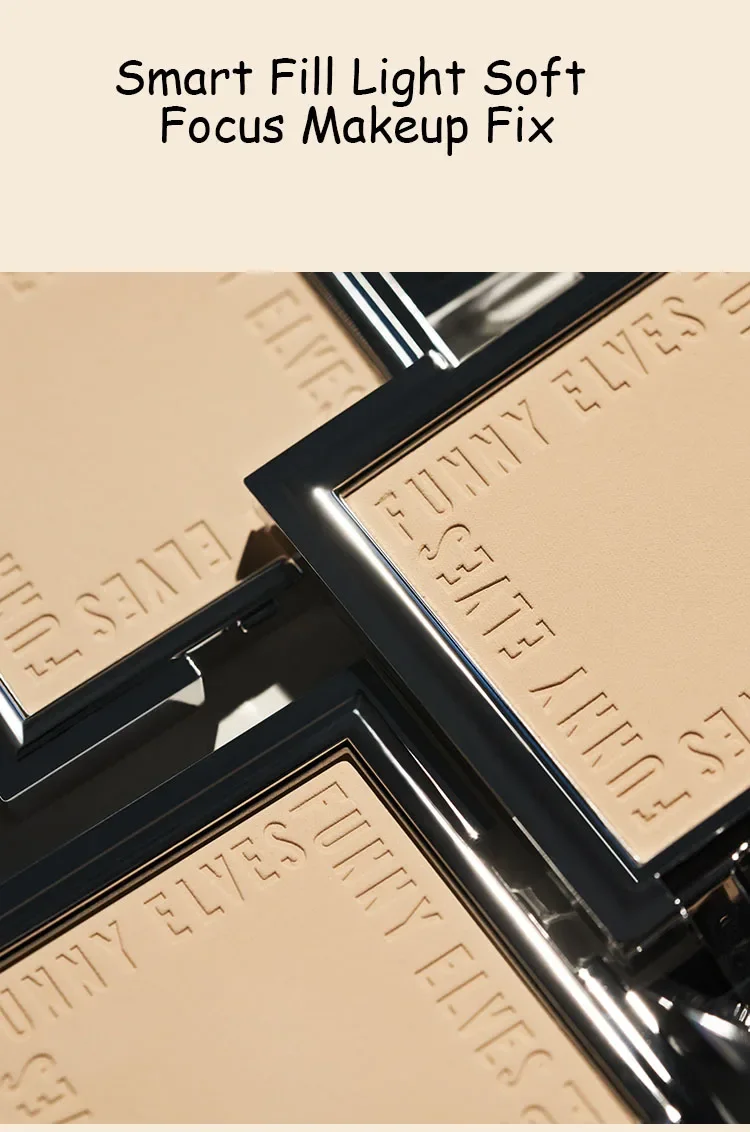 Funnyelves ソフトフォーカスパウダーオイルコントロールメイクアップドライとウェット感光性毛穴パウダー長期的なフェイスメイクアップ化粧品