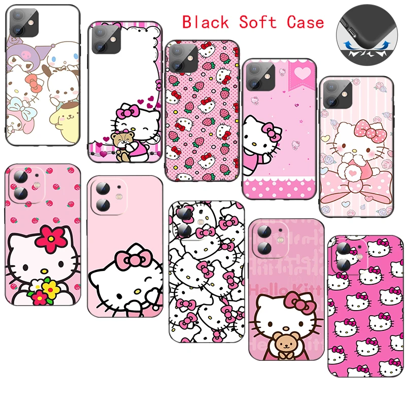 

CR39 H-Hello kitty Cute Soft Silicone Case for Samsung Galaxy S21 S23 FE S24 Ultra Plus A15 A25 35 A54 A55 5G Caver