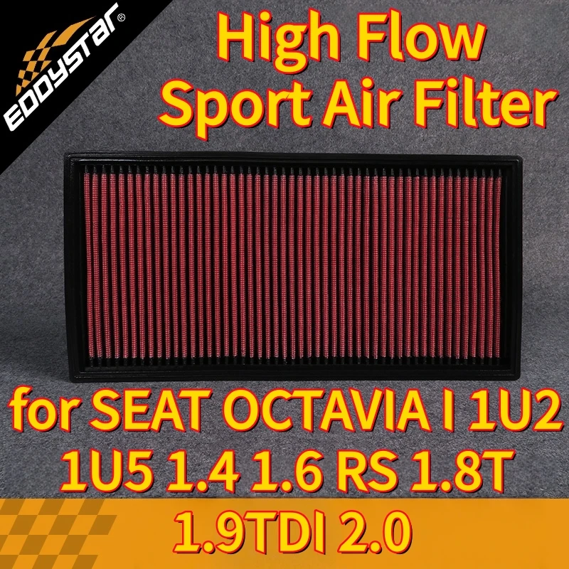 

Спортивный воздушный фильтр с высоким расходом для SEAT OCTAVIA I 1U2 1U5 09.1996-12.2010 1.4 1.6 RS 1.8T 1.9TDI 2.0 Моющиеся гоночные впускные фильтры