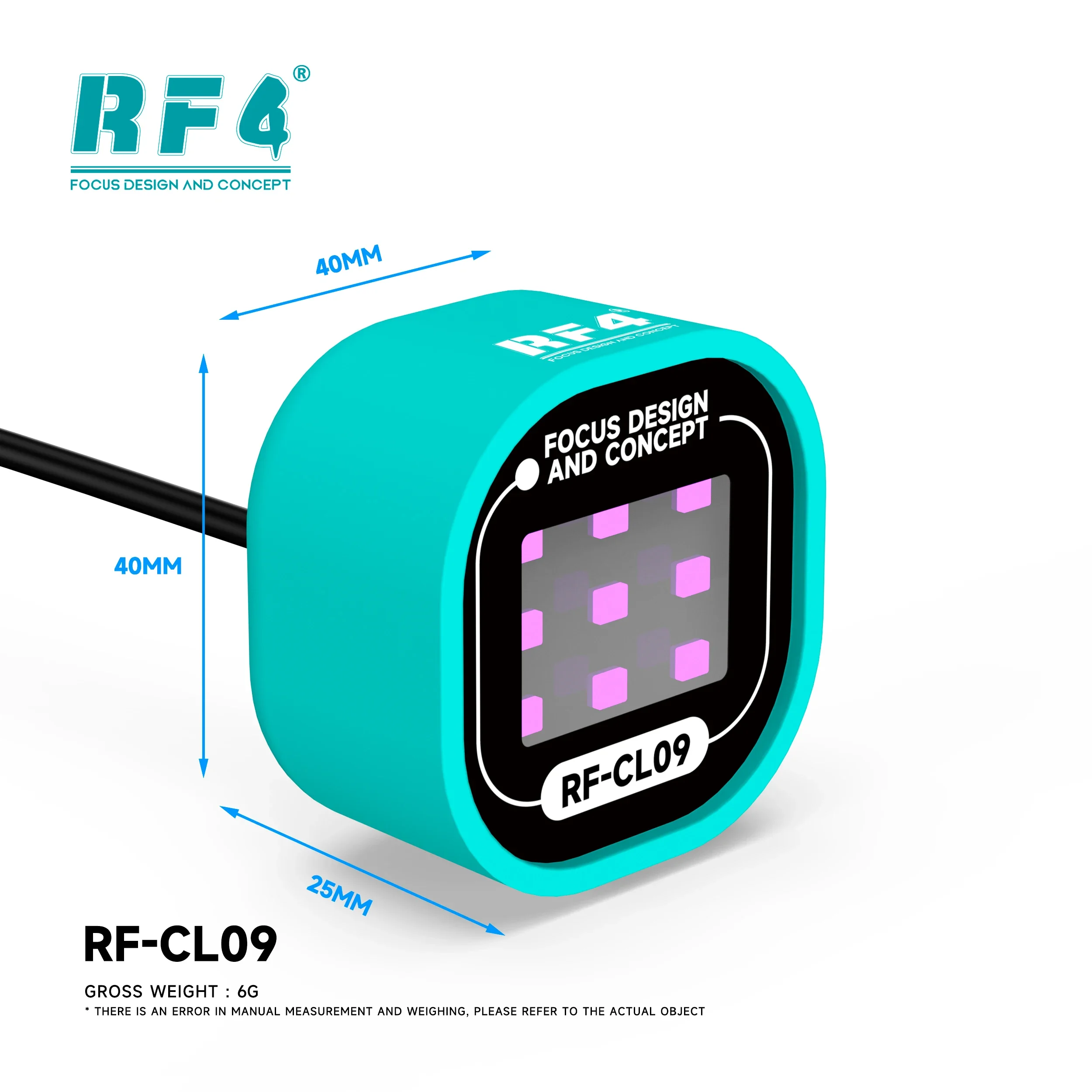 

RF4 Intelligent UV Glue Fast Curing Lamp USB Interface 9 LED Beads Adhesives Glue Solder Mask Ink Curing Light for Phone Repair