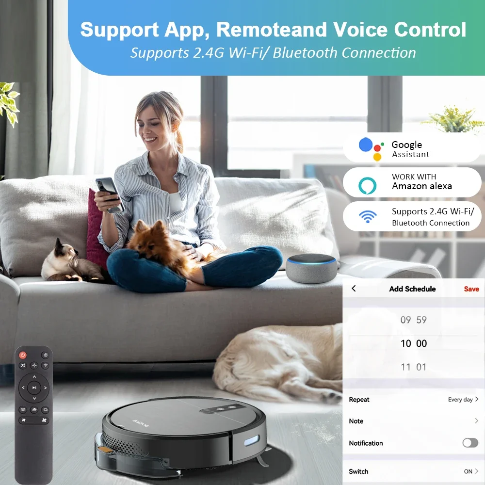 Essere adatto per Robot aspirador inteligente, barredora de 3600PA, área de navigazione inalámbrica con recarga automática en el ma