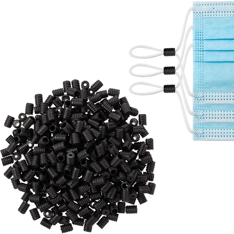 Adjustable Lanyard Buckle Barrel Connectors 1/8 In Non Slip Stopper Buckle Face Mask Ear Loop Adjuster