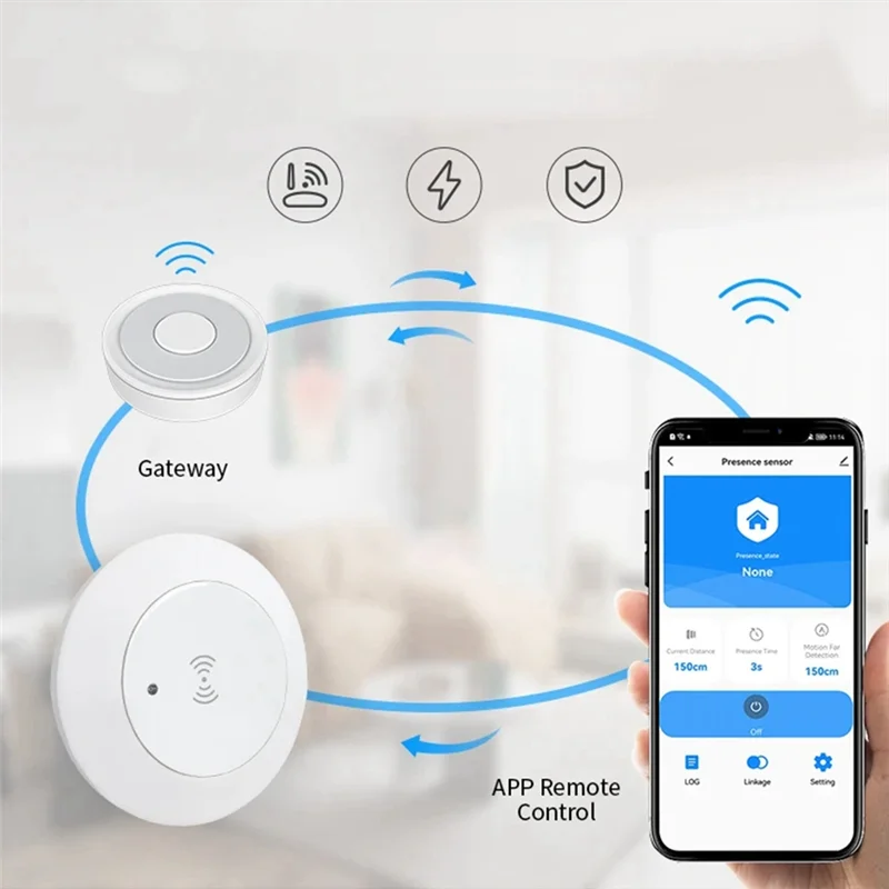 A10R Tuya Wifi 24G Mmwave Radar Smart Human Presence With Illumination Detector Support Light Switch 95-250V