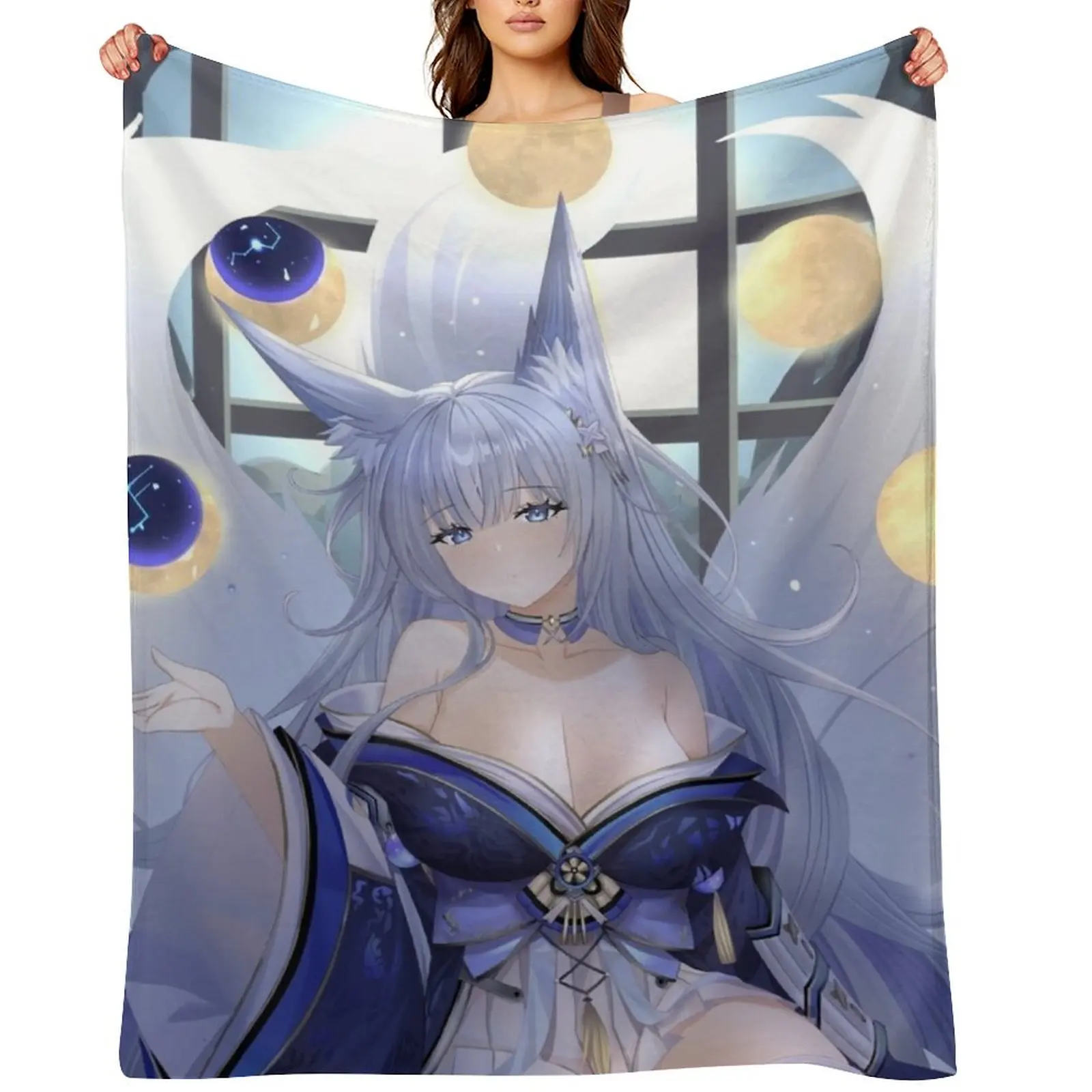 

Shinano Azur Lane Throw Blanket Loose Decorative Sofa Tourist Cute Blankets
