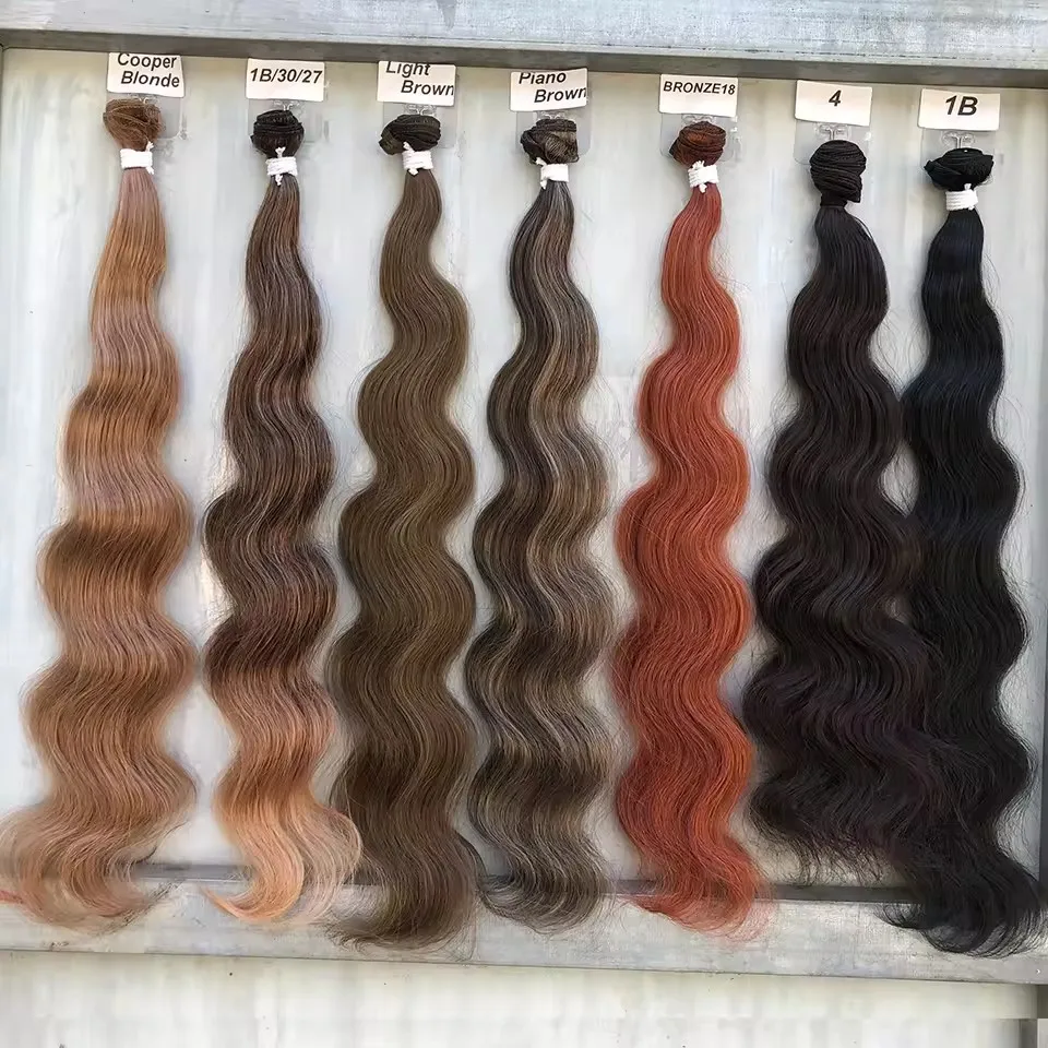 Magicae 26 InchES Body Wave Blond 613 Wit Synthetisch Haar Bundels Piano Bruin Weave Hoge Temperatuur Hair Extensions