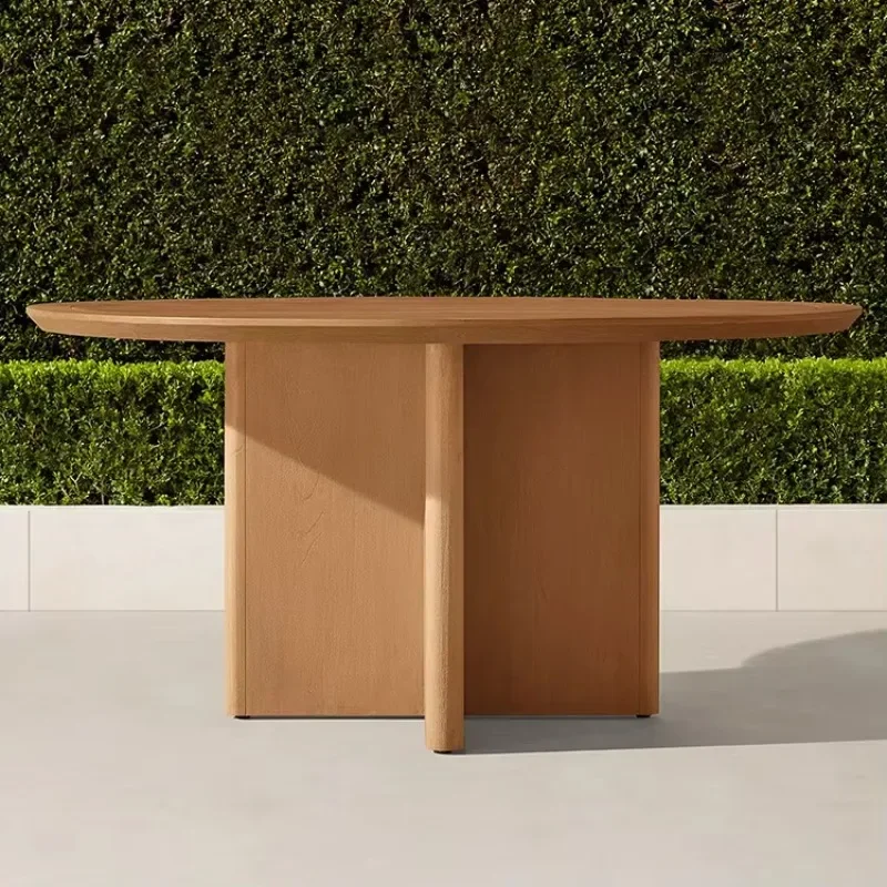 

New Design Modern Luxury Solid Teak Furniture Hotel, Garden Restaurant Round Outdoor Dining Table