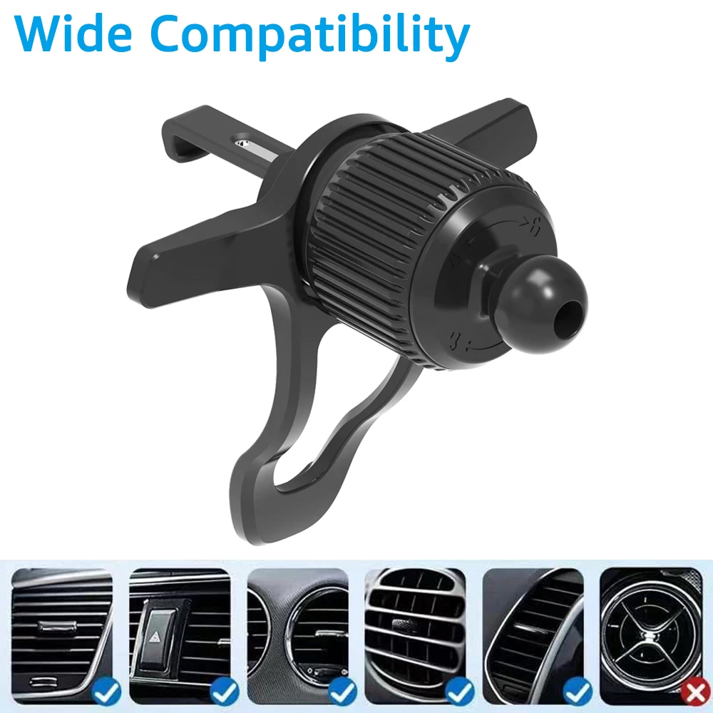 Car Air Vent Clip Phone Holder Universal 17mm Ball Head Car Air Outlet Hook Clamp Accessories for Car Mobile Phone GPS Brackets