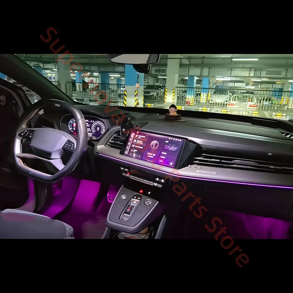 For Audi Q4 E-tron 2022-2024 LED Ambient Light automotive interior light upgrade Car accessories footlight Screen &APP Control