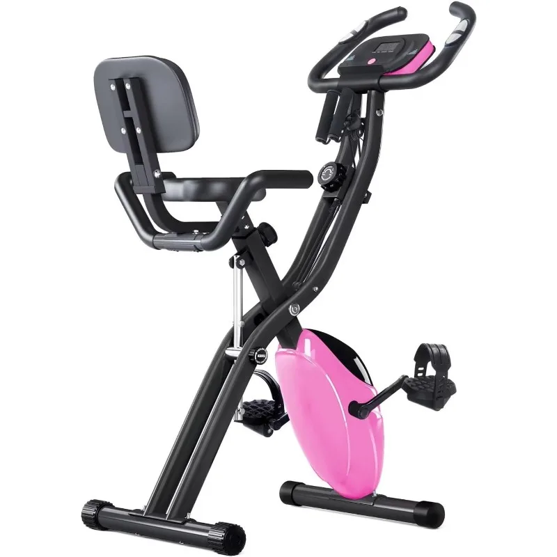 

Merax Exercise Bike foldable, 3 in 1 Magnetic Stationary Bike for Home with 16-Level Resistance, Fitness X-Bike Upright Indoor