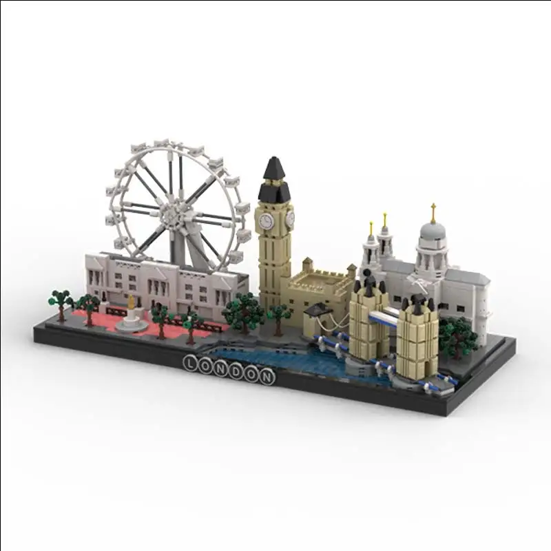 Hots Selling Bouwstenen Sets London Skyline Stad Architectuur Modulair Creatief Model Bakstenen Speelgoed Kerstcadeaus voor kinderen