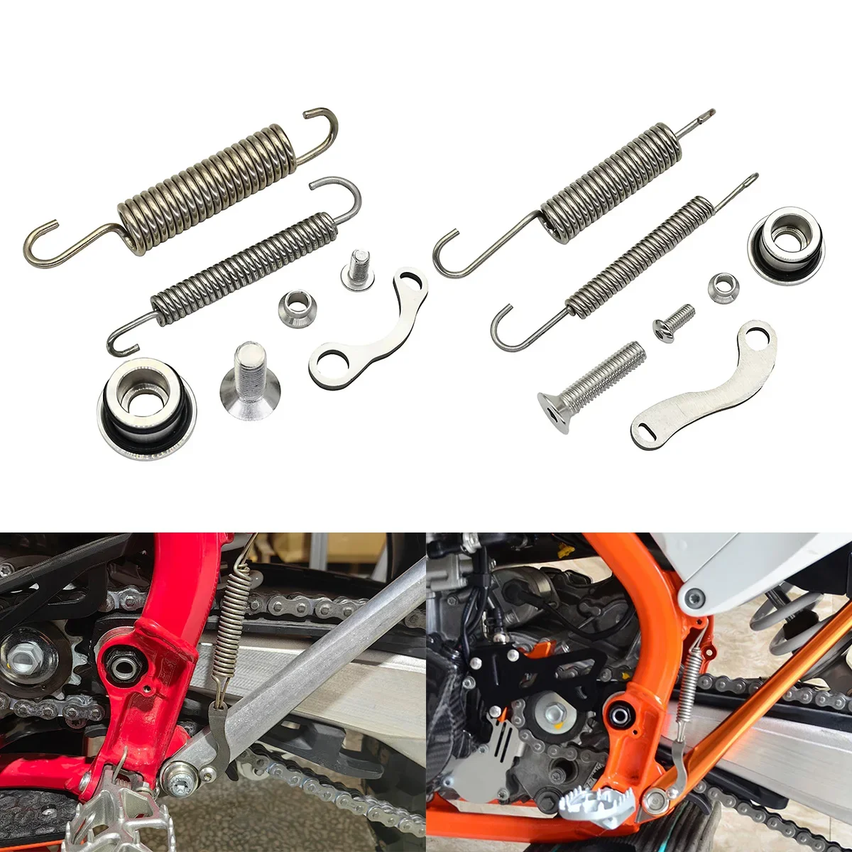 Motocross Kickstand Side Stand Springs Kit For KTM EXC EXCF XC XCW XCF XCF-W Six Days 125 200 250 300 350 450 500 1999 2022 2023