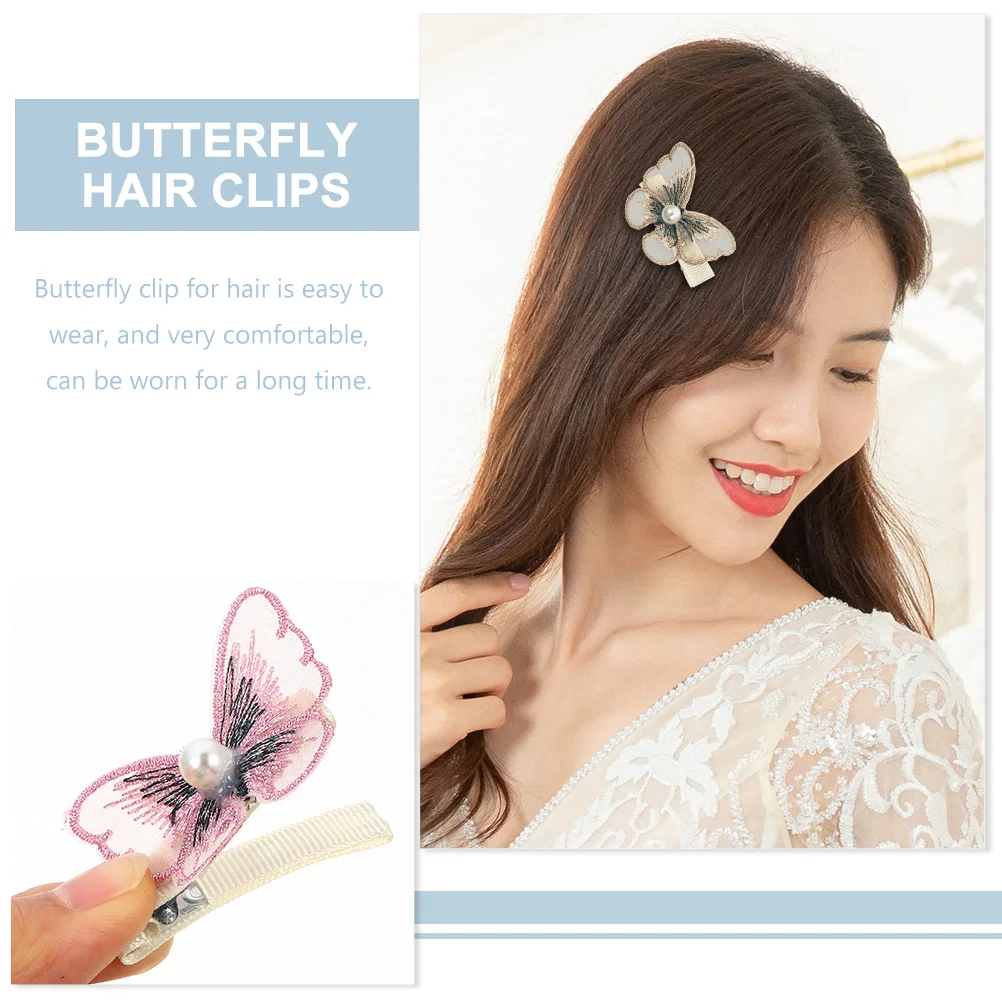 

24 Pcs Small Butterfly Hair Clip Little Girls Accessories Metal Matte Clips Fabric (Polyester)