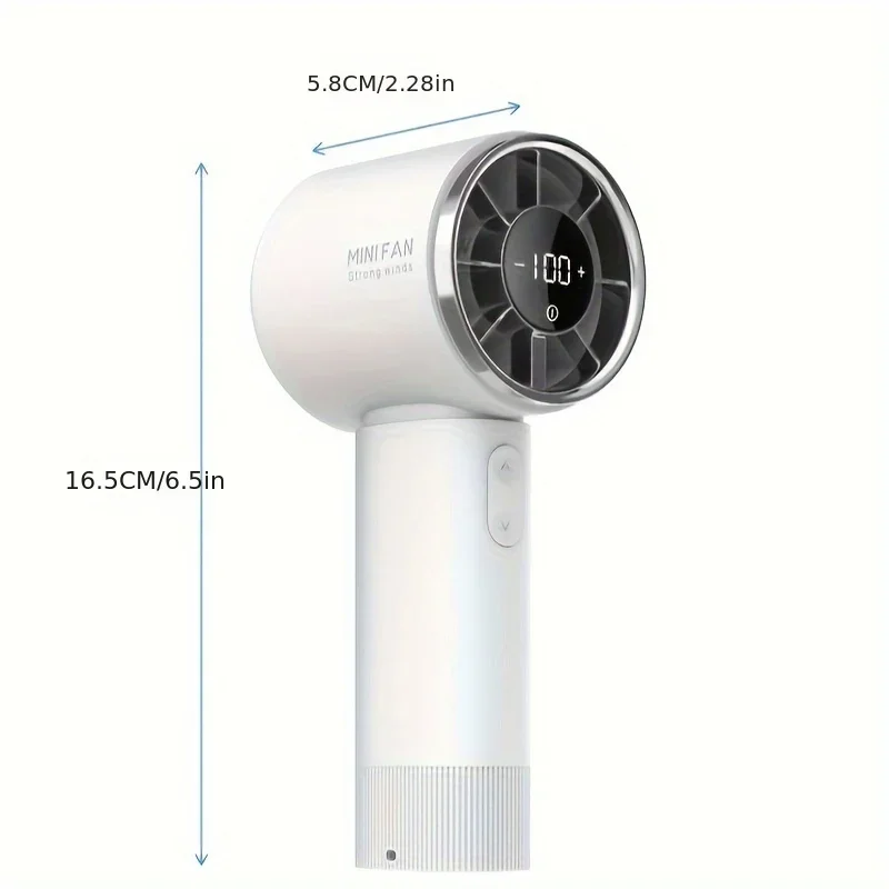 1PC 3600mAh Handheld Portable Fan Rechargeable Pocket Fan Portable Air Cooling Mini Fan USB For School, Outdoor Use, Camping,