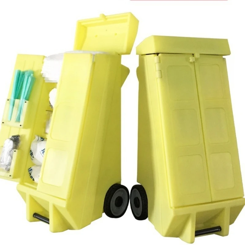 

Treatment table adsorption cotton oil-absorbing cotton, leakage emergency treatment cart