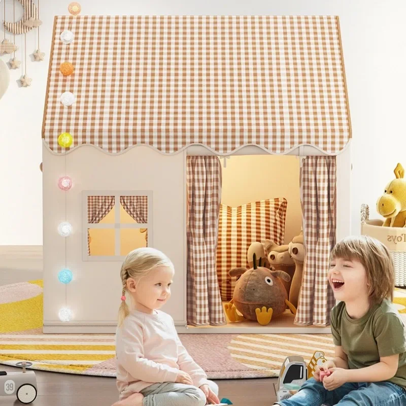 Child Small House Folding Playtent Kid Toy Tent Princess Girl Castle Play House Baby Tent Not include light Ball Chrismas Gift