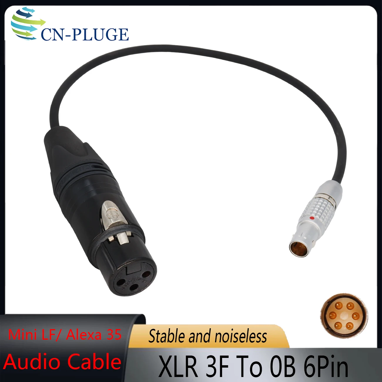 ARRI  ALEXA Mini LF/Alexa 35 Camera Audio Cable XLR 3Pin/5Pin Female To 0B 6Pin