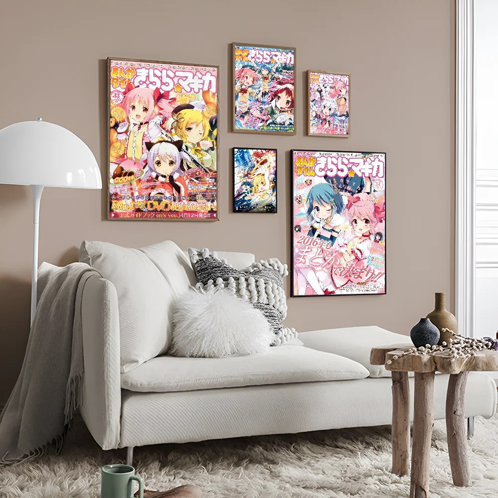 Puella Magi Madoka Magica DIY Sticky Poster Fancy Wall Sticker For Living Room Bar Decoration Wall Decor