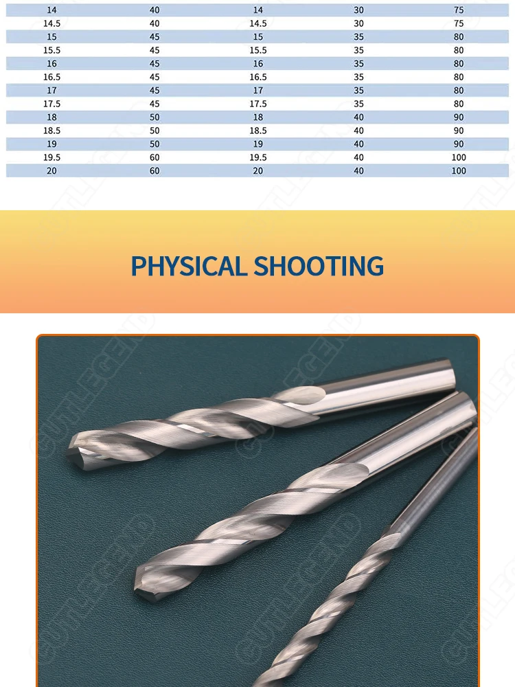 HRC55 ° Hartmetallbohrer Metallbohrer Wolframstahlbohrer für Aluminium CNC-Drehmaschine Legierungsbohrwerkzeuge 0,5-20,0mm – Detail 6