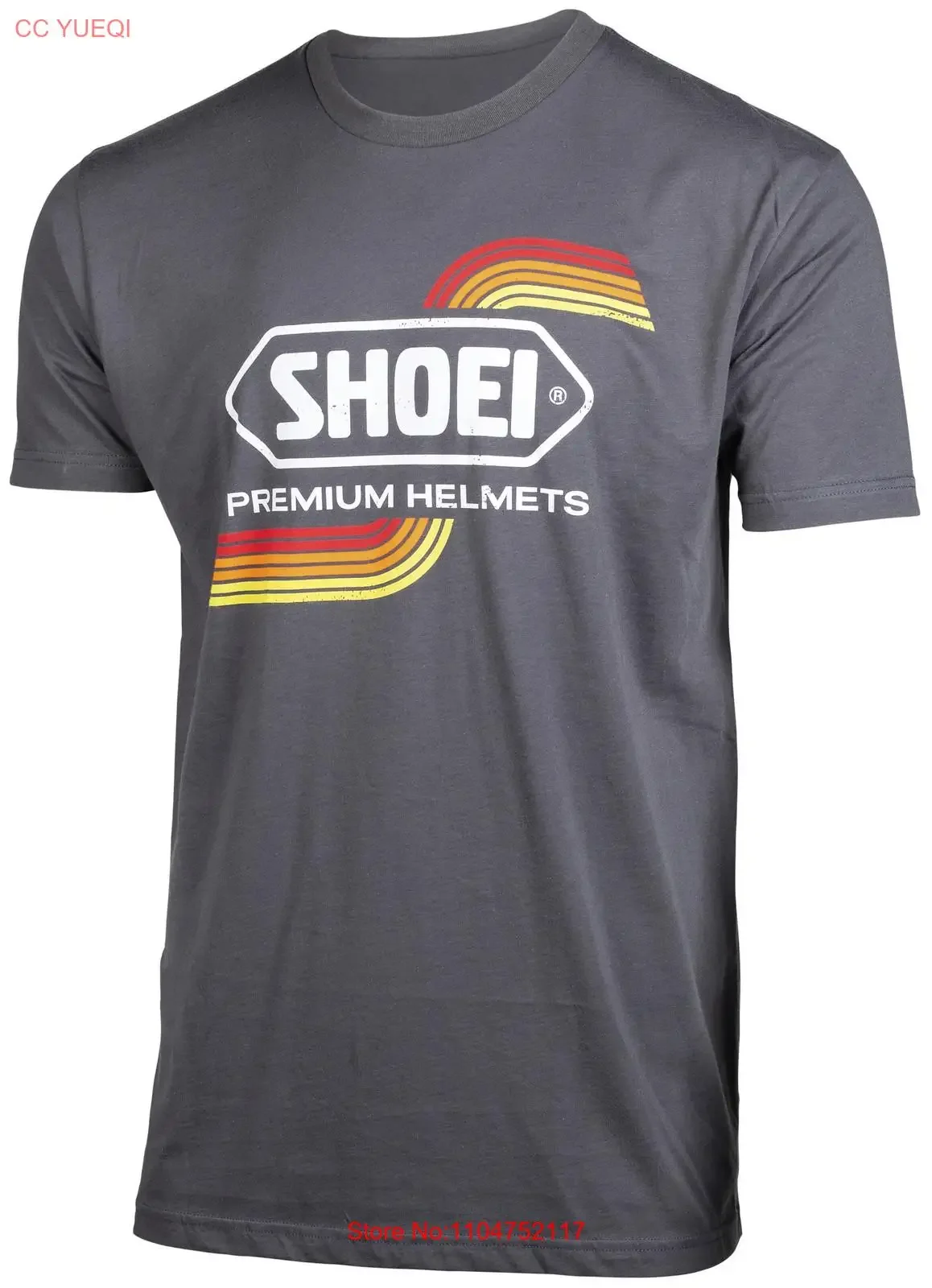 Shoei Vintage camiseta X grande gris vintage lavado cómodo ligeramente moda elegante Top para uso diario transpirable