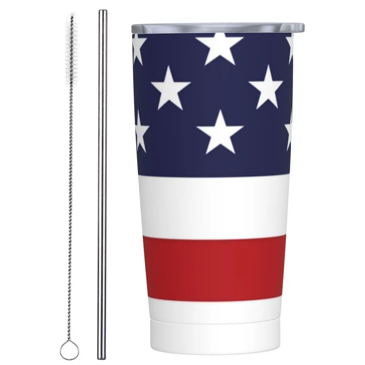 

Стакан из нержавеющей стали с белыми и красными полосками, кофейная кружка с американским флагом, портативные автомобильные кружки для холодных напитков, бутылка для воды с принтом для вождения